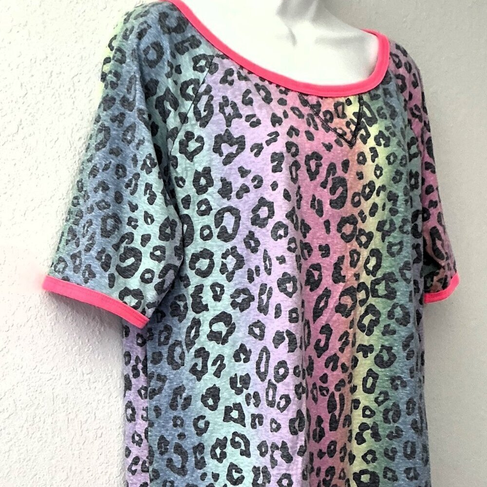 BIBI LEOPARD RAGLAN SLEEVE TOP GUC - Picture 8 of 12